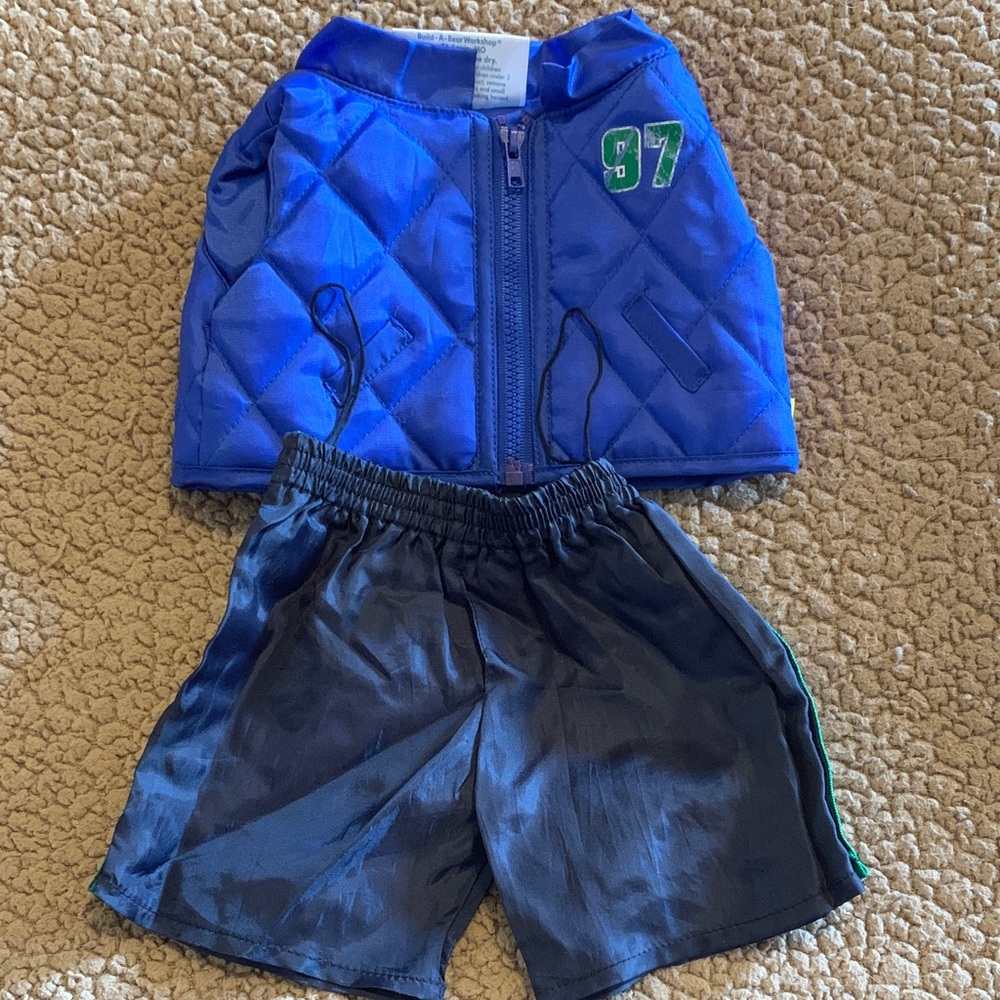 Build-A-Bear Blue Outfit with Black Shorts